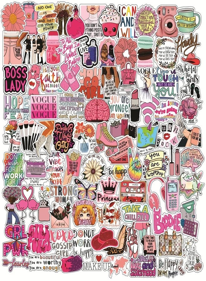 PIXELARTZ ملصقات فينيل بتصميم فتاة بوهيمية وردية من PIXELARTZ، يمكنك صنعها بنفسك، مناسبة لأجهزة الكمبيوتر المحمولة، وألواح التزلج، والحقائب، وألواح التزلج على الجليد، والثلاجات، والألعاب، والسيارات، والدراجات، والهواتف، والغيتار (متعددة الألوان) (24) - Image 1